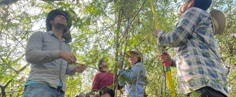 Universitarios realizan levantamiento de datos en Ensayo de Restauración Forestal de ITAIPU
